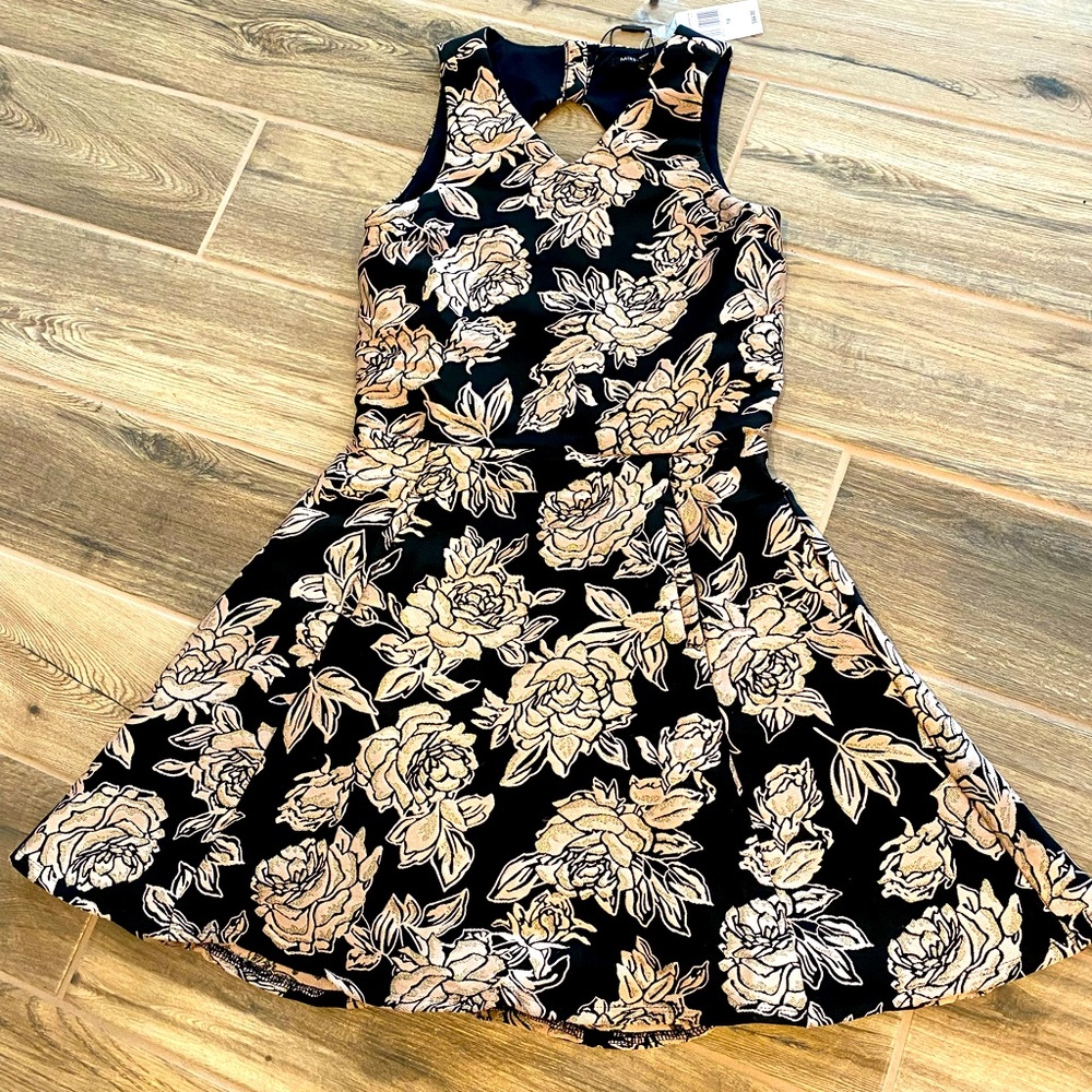Girls brocade black party dress size 14 NWT